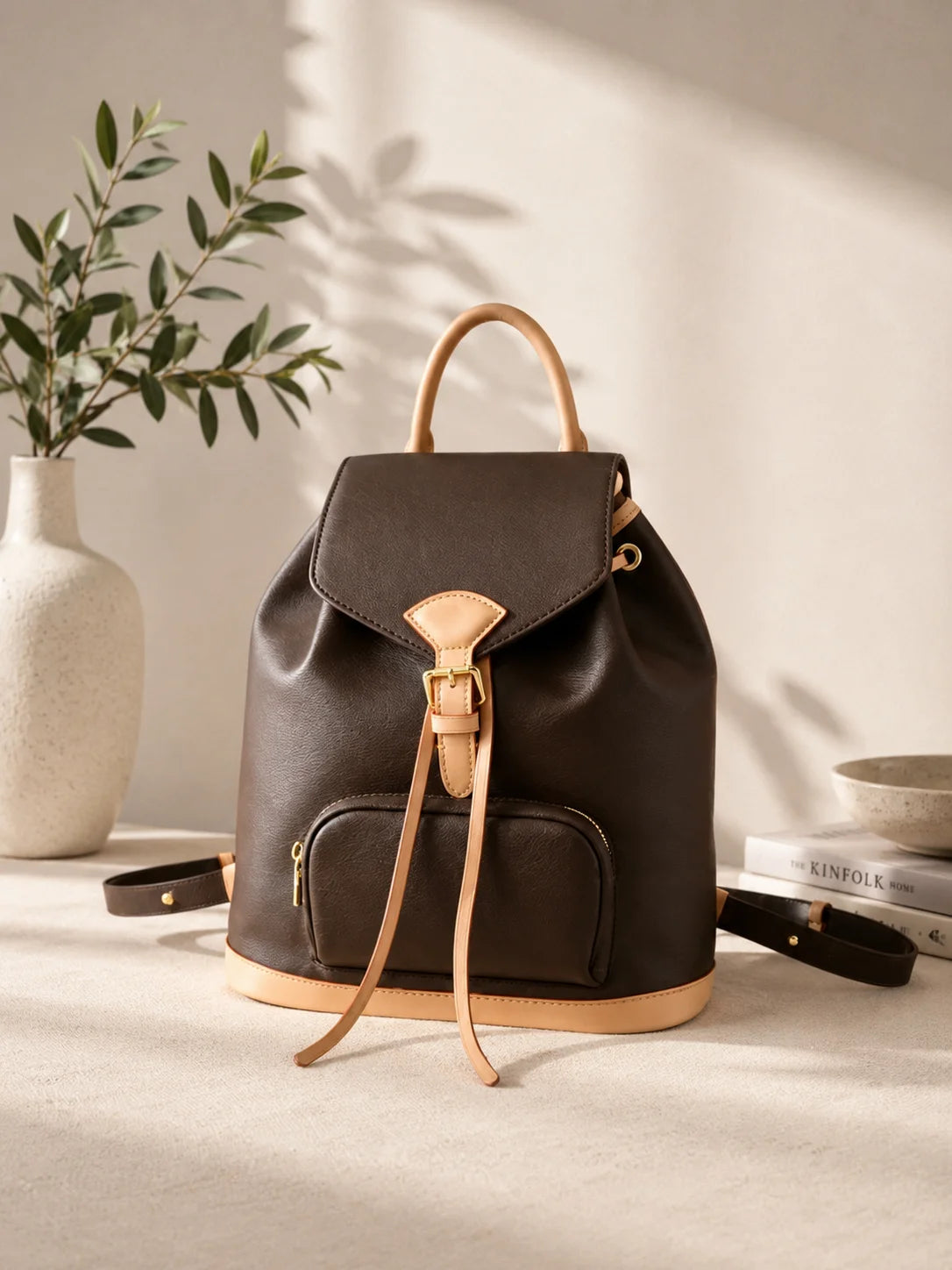 Famous Luxury Designers Bag28X30X18CM Pu Leather Bag Women'S Bag Large Capacity Portable Backpack Backpack Without Box