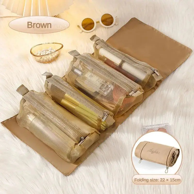 Detachable4 in One Makeup Bag Multifunctional and Minimalist Travel WOMEN'S Foldable Travel Cosmetics Storage and Washing Bag
