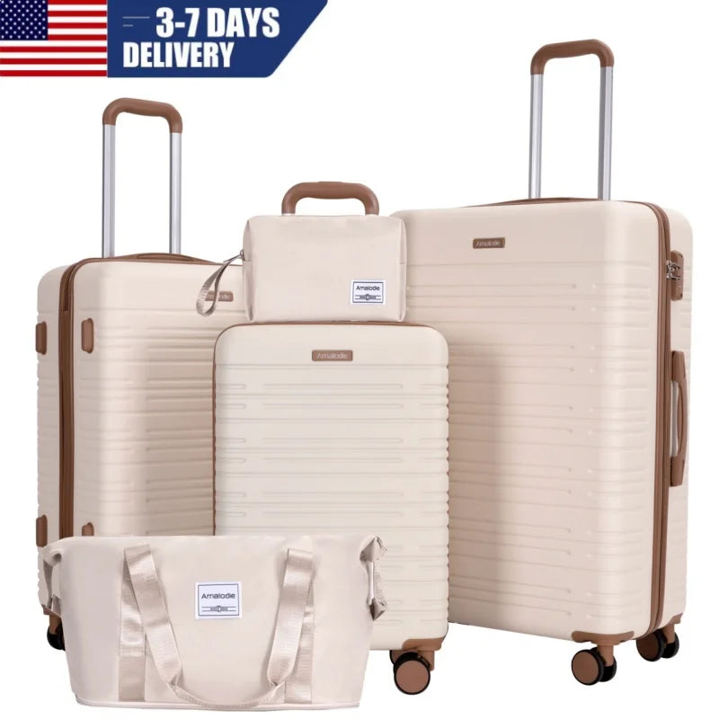 Travelhouse CN 5-Piece ABS Spinner Luggage Set With TSA Lock