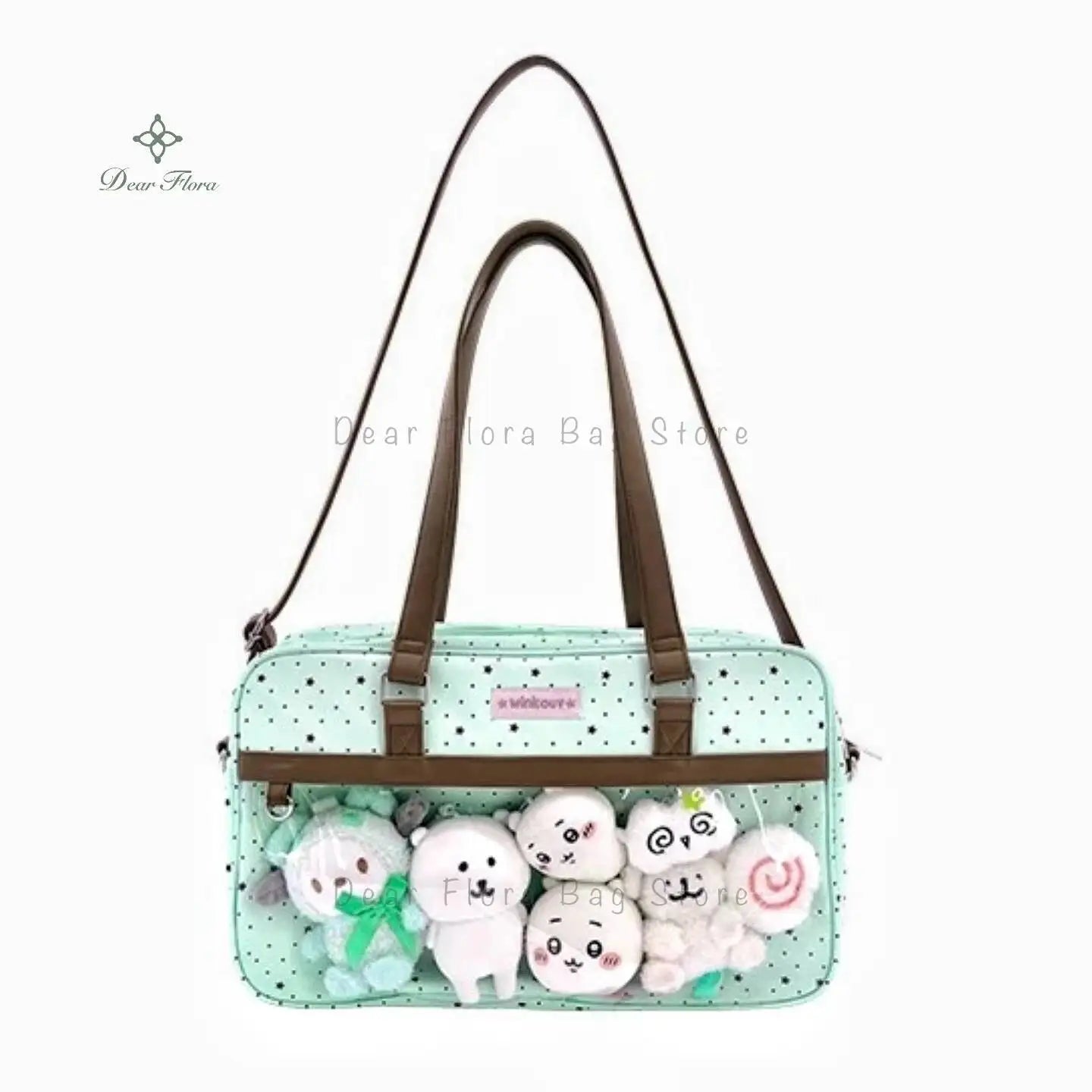 Lace Ita Bag With Large Capacity Transparent Pocket For Women