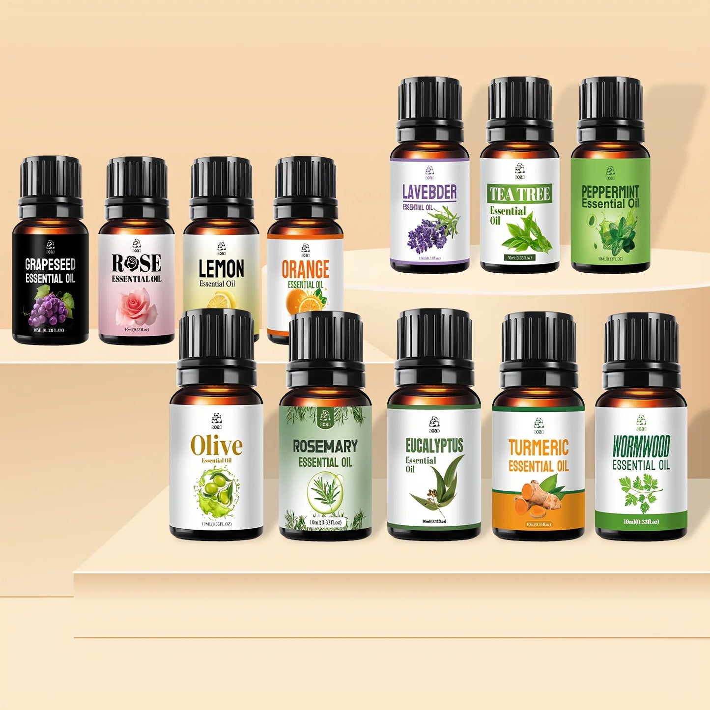 Aoao 12pc Skin Care Essential Oil Set For Massage Facial