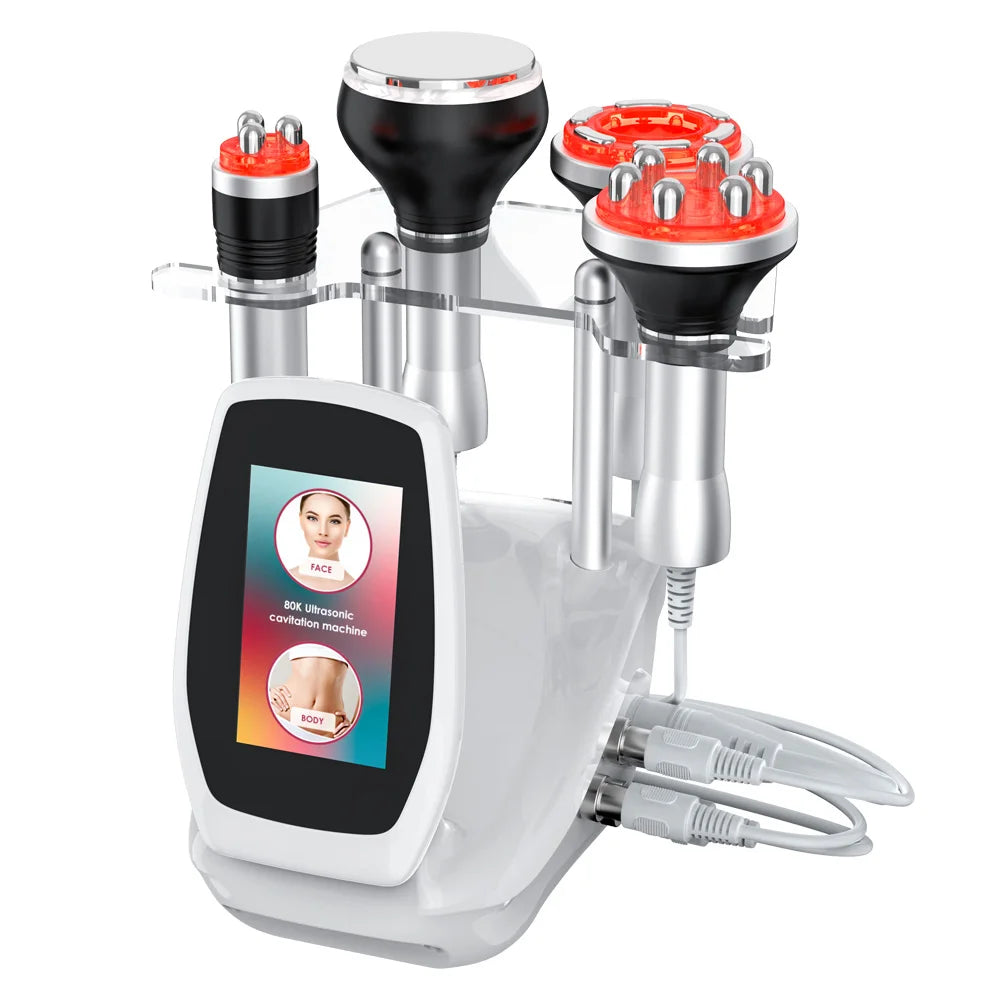 4 in 1 80K Cavitation Ultrasonic Body Slimming Machine Beauty Devic Facial Massager Skin Tighten Face Lifting Vacuum Suction