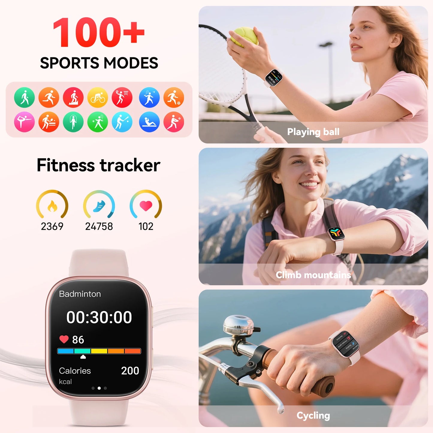 Smartwatch Men 1.83 Inch HD Display Bluetooth Calls Heart Rate