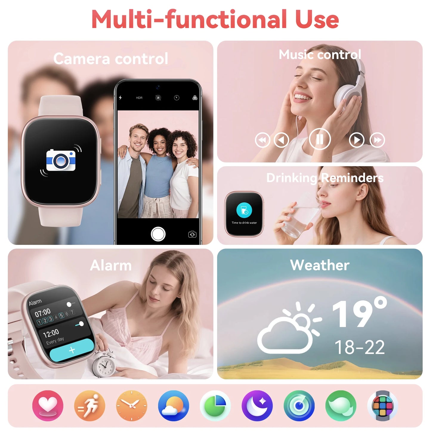 Smartwatch Men 1.83 Inch HD Display Bluetooth Calls Heart Rate