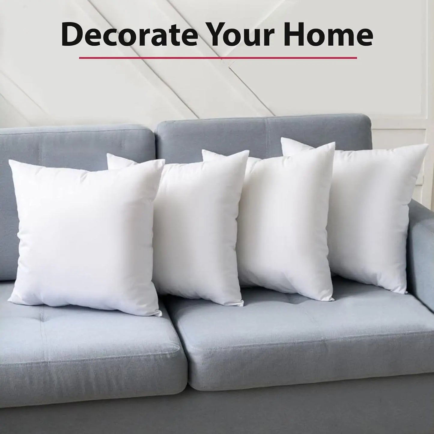 LDC Lux Decor Collection Throw Pillow Inserts Set of 4