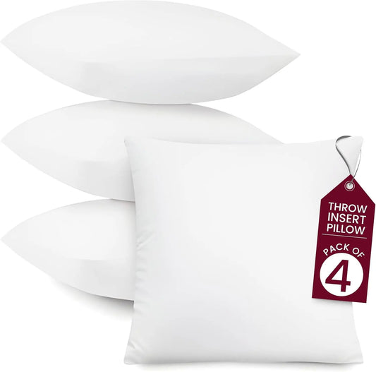 LDC Lux Decor Collection Throw Pillow Inserts Set of 4