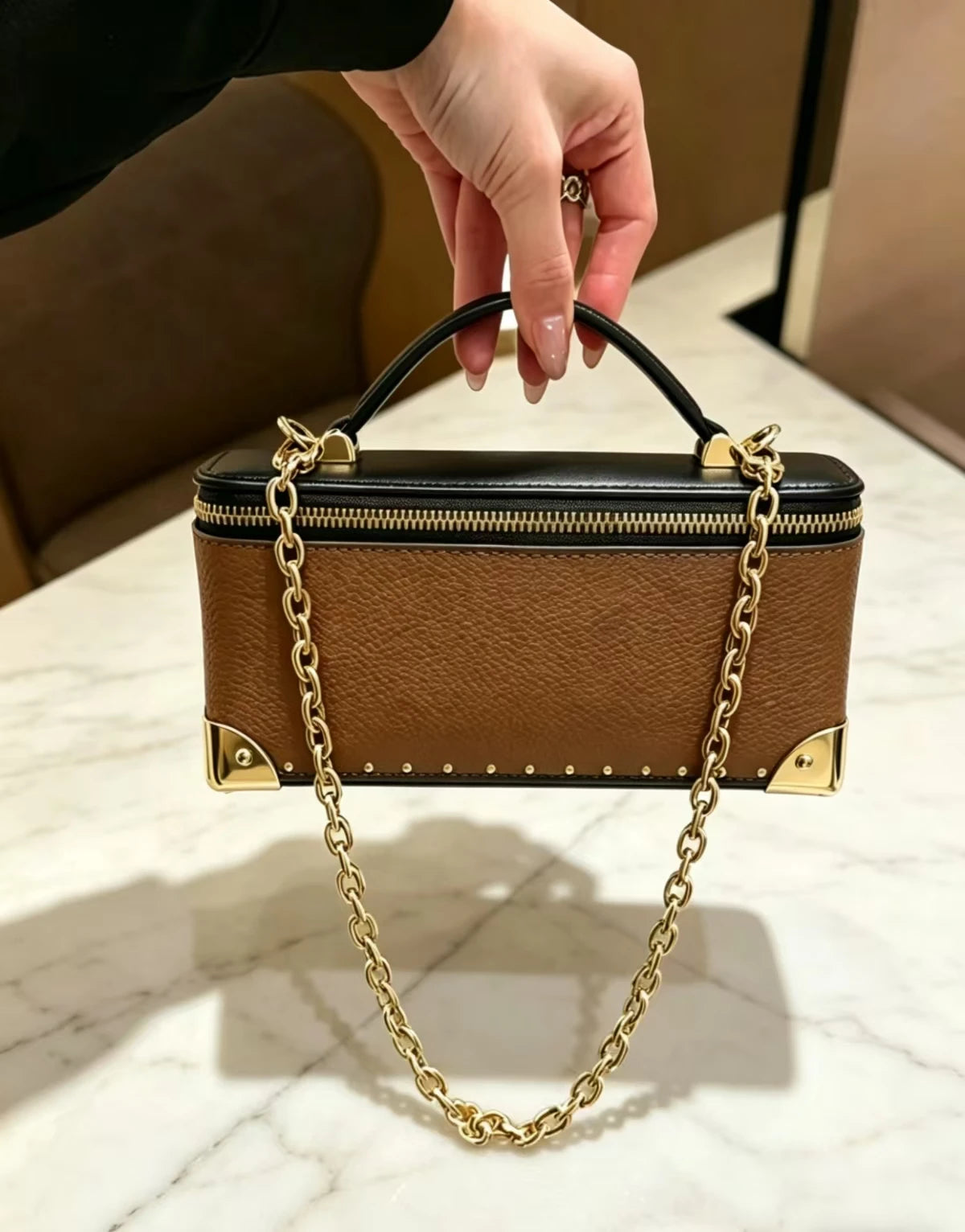 Size: 20-11cm No Box Fashion Women Canvas Makeup Bag Good Quality Chain Handbag Cute Mini Decorative Shoulder Crossbody Bag T01