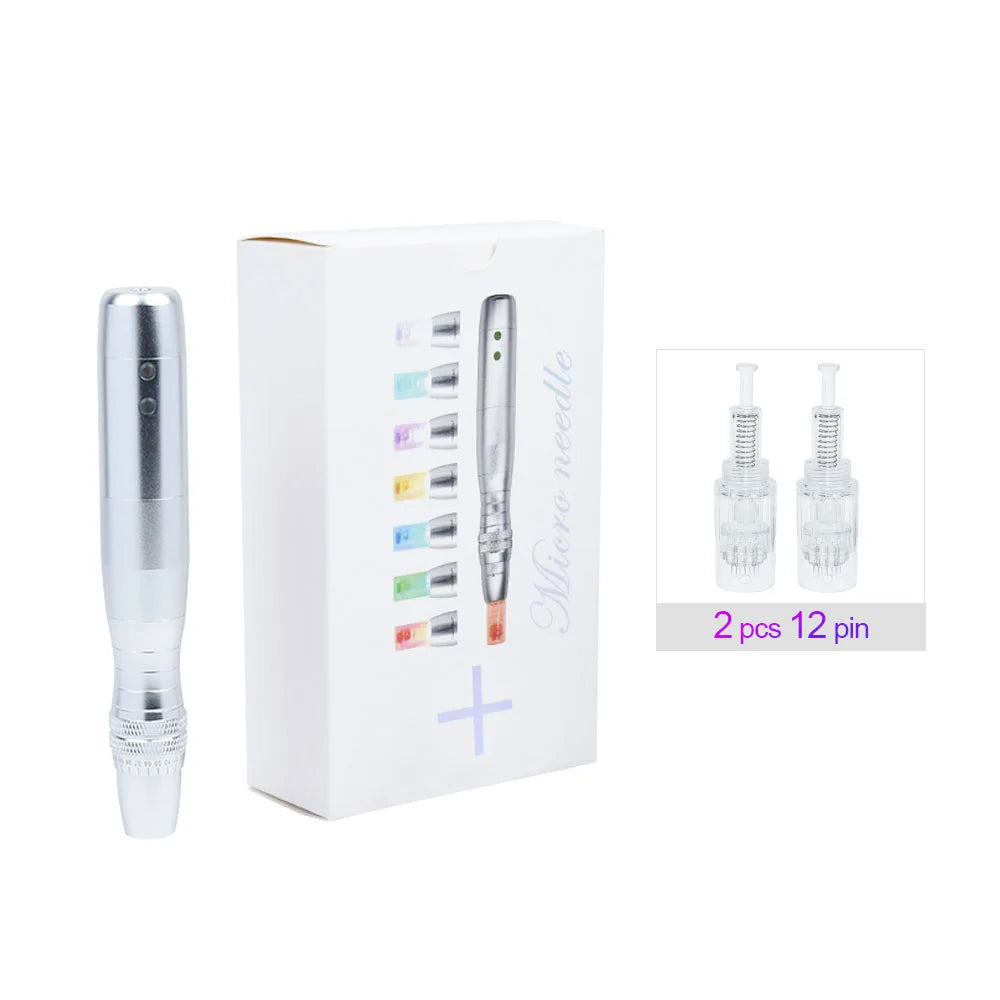 Wireless Dermapen 7 Color Lights LED Photon Beauty Salon 0.25MM Derma Pen Auto Rechargeable Skincare Tools