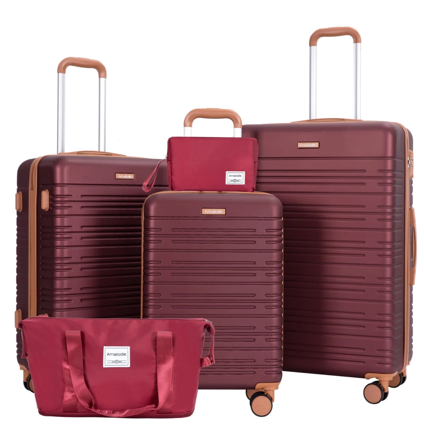 Travelhouse CN 5-Piece ABS Spinner Luggage Set With TSA Lock