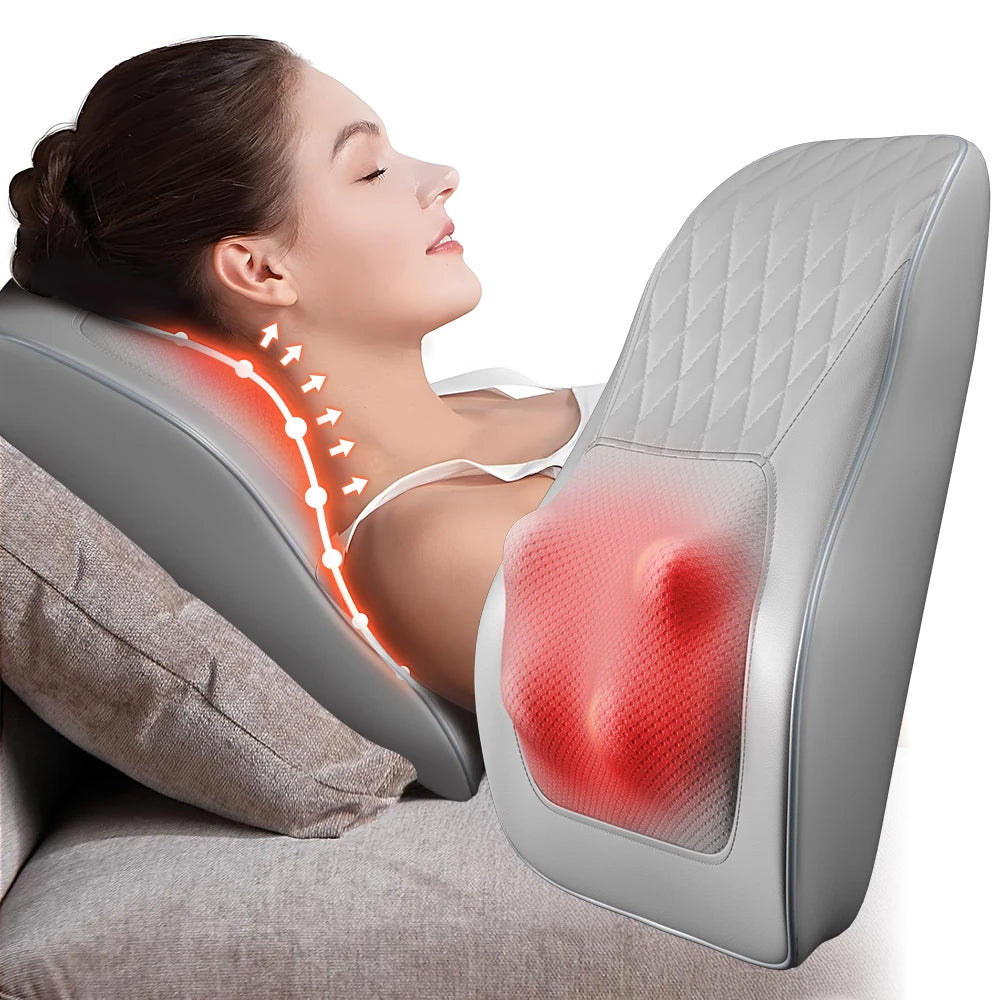 HIMOUTA Back Massager Pillow With Heat 3D Kneading For Neck And Shoulders