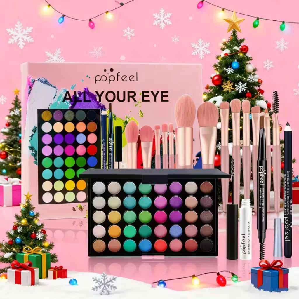 POPFEEL All In One Full Face Makeup Kit Brush Mascara