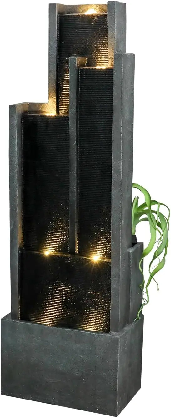 5 Tier Indoor Outdoor Garden Fountain Modern Floor Standing