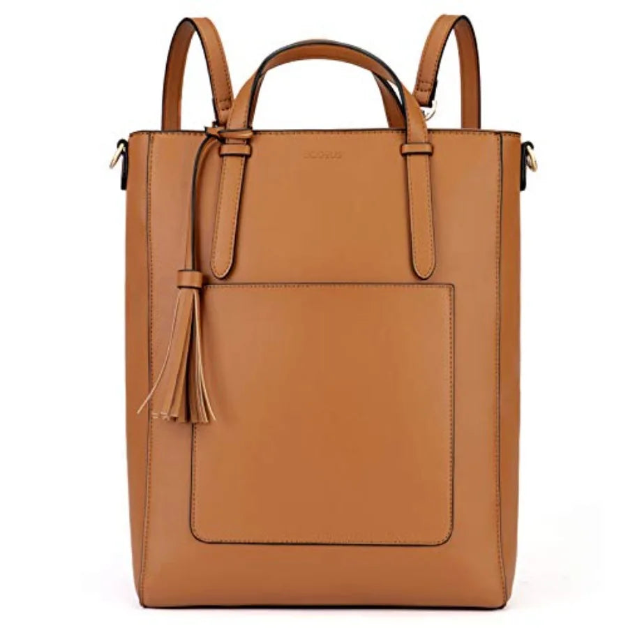 Tote Bag Convertible Backpack for Women Vegan Leather Handbag Multifuction Shoulder Bag