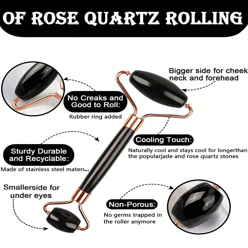 Optional 1Pcs 2Pcs 3Pcs Ice Face Roller Gua Sha Tool Set Portable Household Facial Massage Skin‑Care Accessory