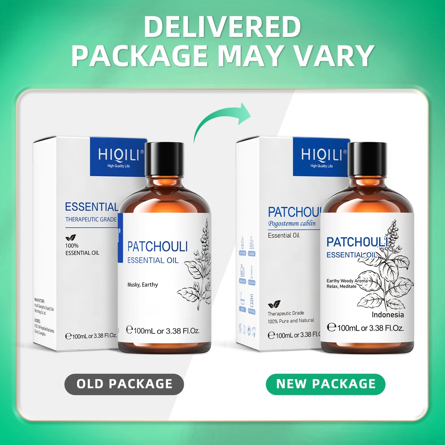 HIQILI 100ml Essential Oil, Various Fragrances To Choose From, 100% Natural Aromatherapy, Diffuser, Humidifier, Candle