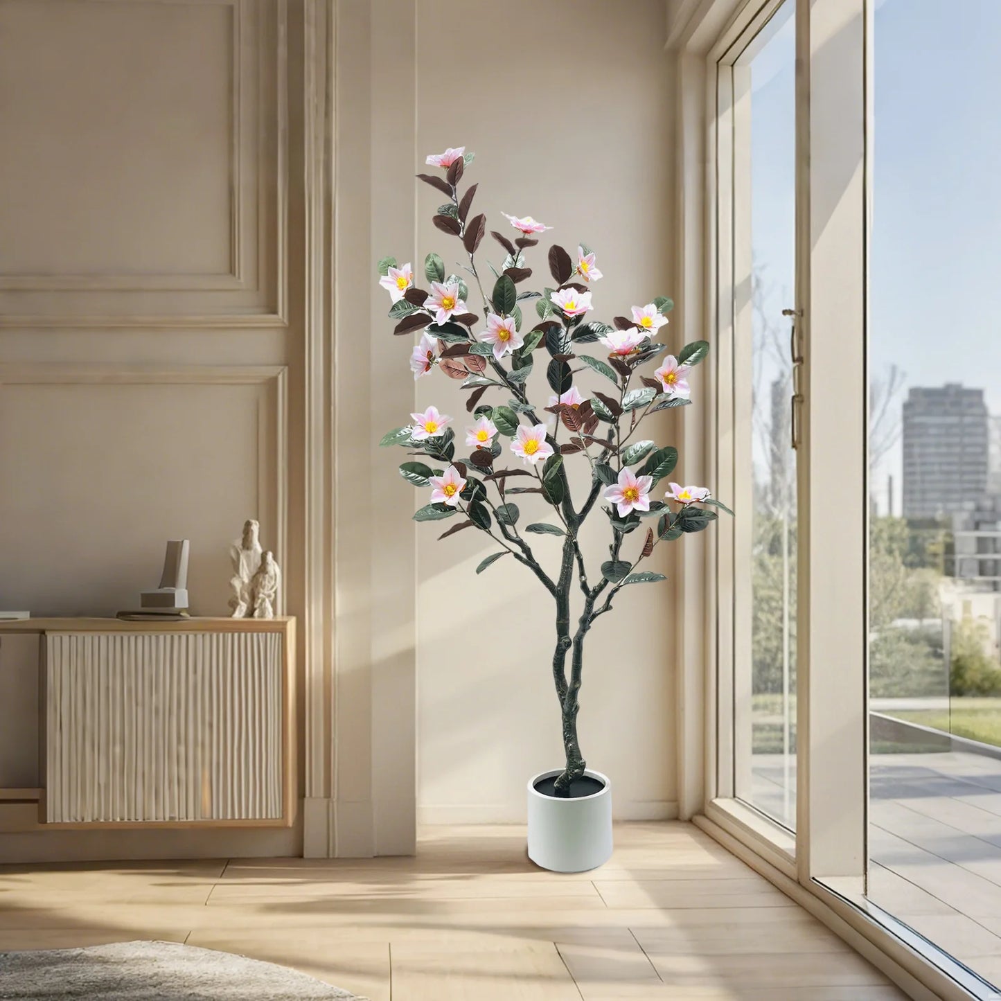 HiMISS Magnolia Artificial Tree In Pot Realistic Faux Plant Indoor