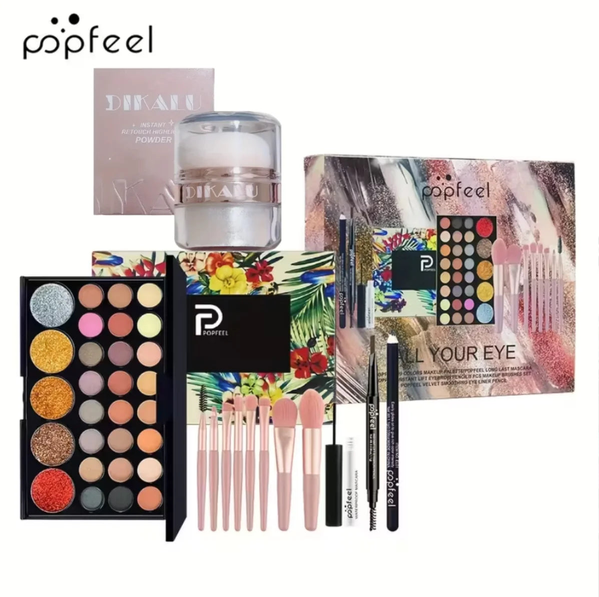 POPFEEL All In One Full Face Makeup Kit With Brush