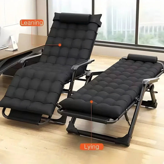 Folding Recliner Chair Outdoor Camping Picnic Traveling Portable Metal Frame Lounge Livingroom Chair Amagi