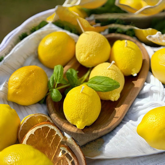 1pc Lemon Scented Candles, Handmade Soy Wax, Suitable For Home Decor, Party, Dining Table Decor,Holiday Gift, Wedding Decor