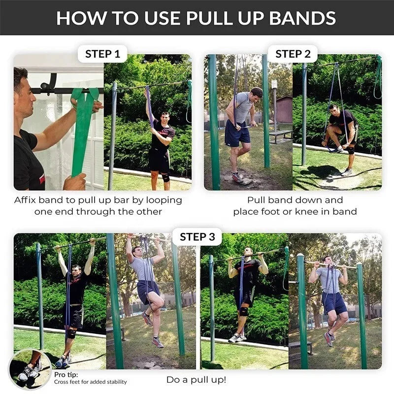 Heavy Duty Resistance Bands Set 5 Loop for Gym Exercise Pull up Fitness Workout