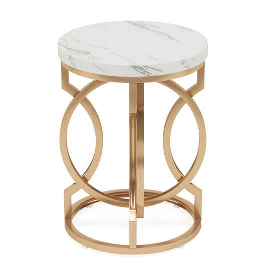 Tribesigns Modern Round End Table With Thick O Shaped Base