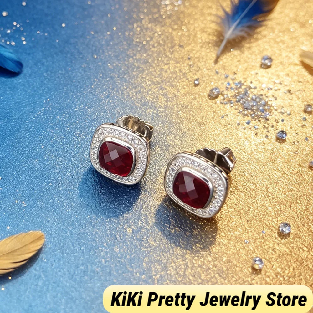 Sterling Silver Zircon Earrings 925 Elegant Gift Idea