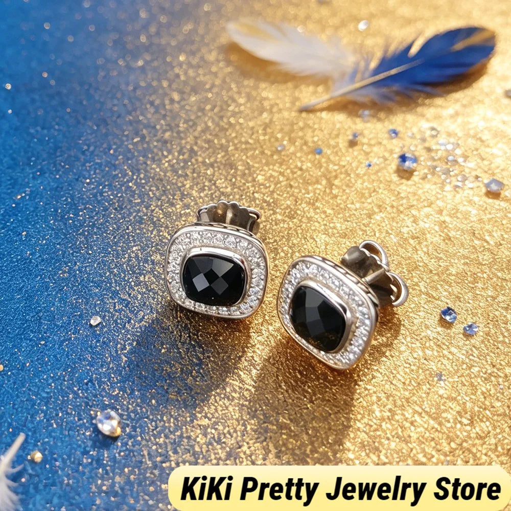 Sterling Silver Zircon Earrings 925 Elegant Gift Idea