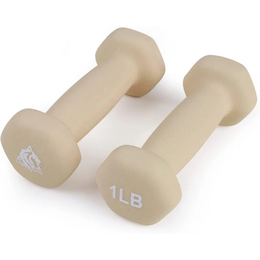 Anti Slip Hexagon Dumbbells Neoprene Coated Free Weight Set of 2 Pairs for Home Gym Strength Training Fitness Equipment Men Women Beginners Workout Anti Roll Design Dumbbell Hand Weights for Strength Resistance Training