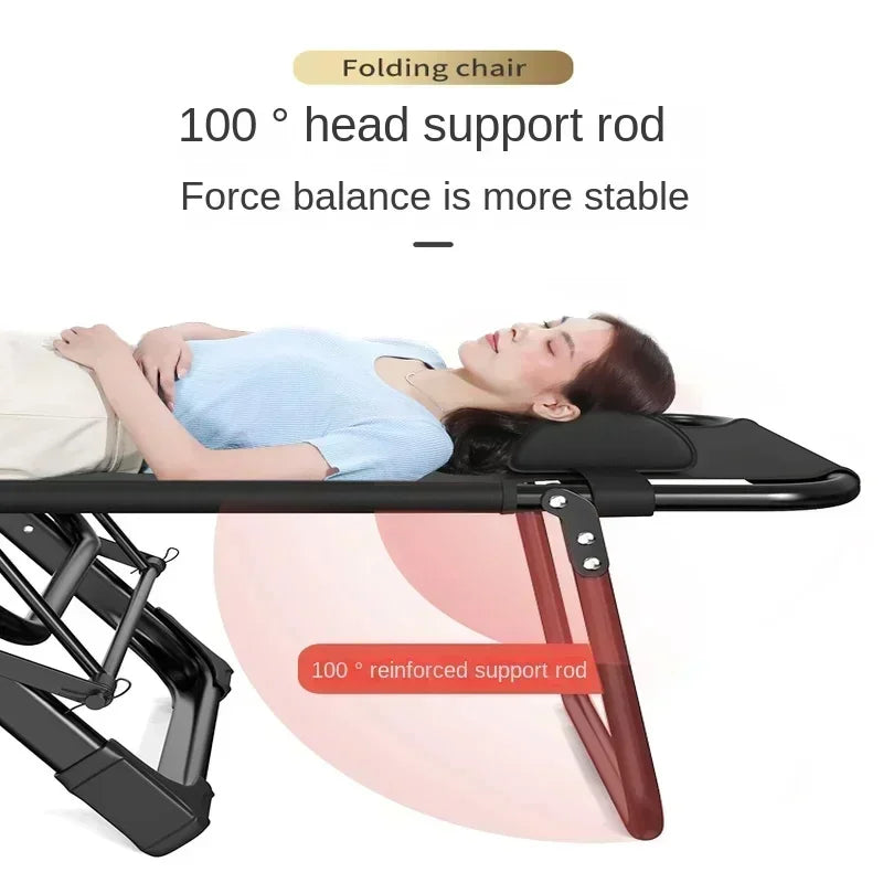 Folding Recliner Chair Outdoor Camping Picnic Traveling Portable Metal Frame Lounge Livingroom Chair Amagi