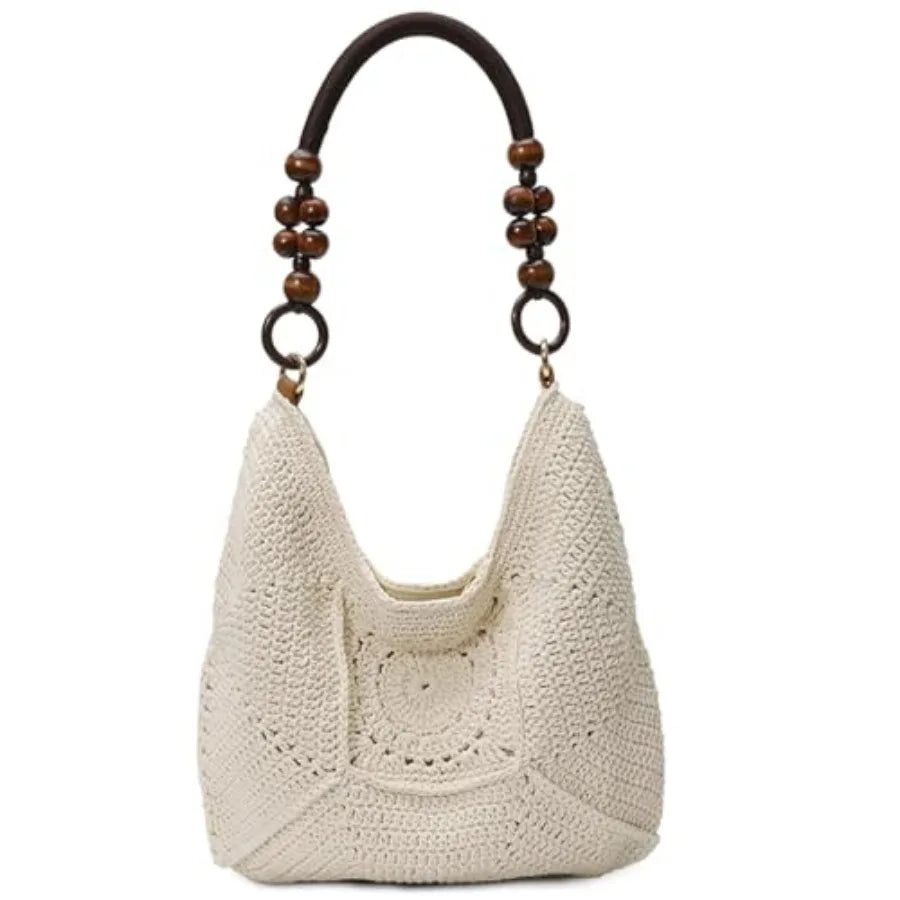 MYHOZEE for Women Boho Beach Fully Lined Summer Tote Lightweight Hobo Purse for Vacation