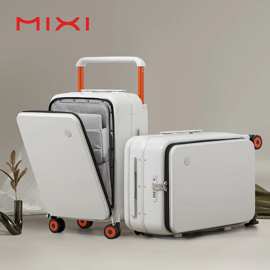 Mixi Wide-Handle Luggage Hardside Suitcase For Travel