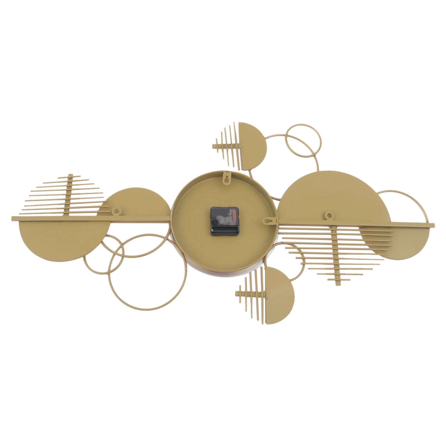 Modern Metal Wall Clock Battery Operated Silent Minimalist Decor