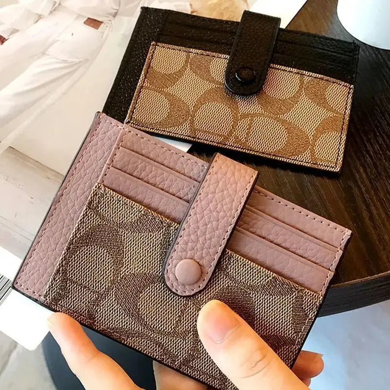 Monogram Ultra Thin Card Holder Ins Style Wallet For Women