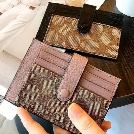 Monogram Ultra Thin Card Holder Ins Style Wallet For Women