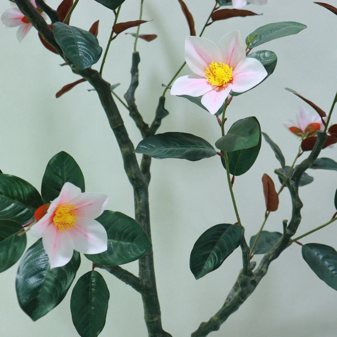 HiMISS Magnolia Artificial Tree In Pot Realistic Faux Plant Indoor