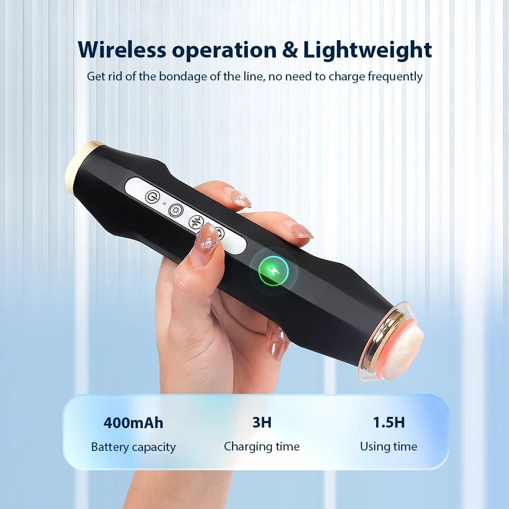 Portable CO2 Oxygen Bubble Facial Pen with 7 Color Photon Light  Aqua Skin Cleansing Beauty Machine Works With Serum Gel CO2 Pods for Home SPA Skin Care