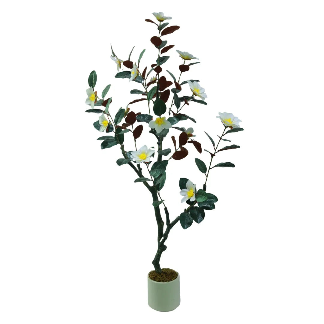 HiMISS Magnolia Artificial Tree In Pot Realistic Faux Plant Indoor