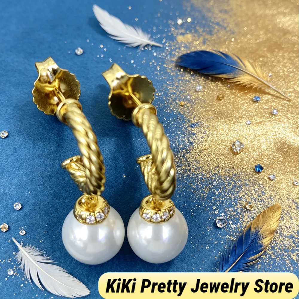 Sterling Silver Zircon Earrings 925 Elegant Gift Idea