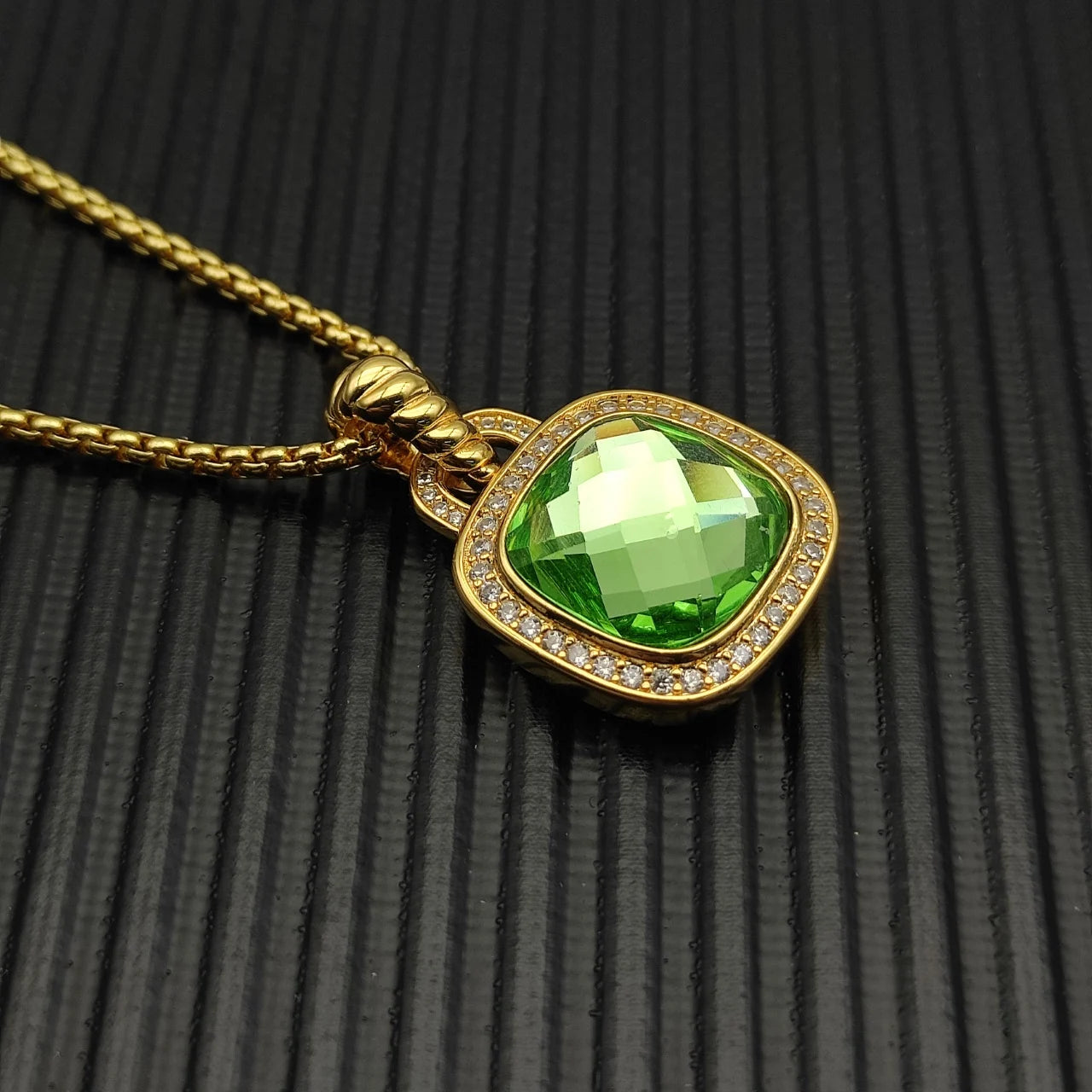 Zircon Square Diamond Cross Necklace Unisex Fine Jewelry
