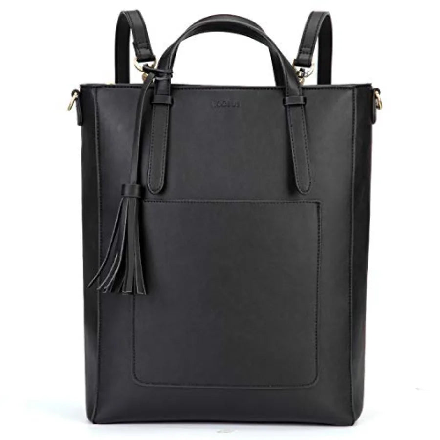 Tote Bag Convertible Backpack for Women Vegan Leather Handbag Multifuction Shoulder Bag