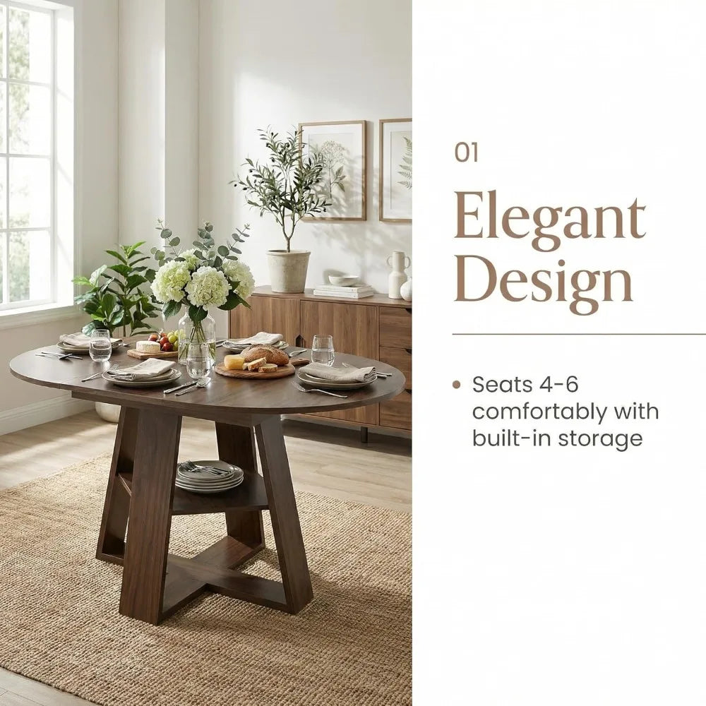 MOYU Oval Extendable Dining Table Set With Velvet Tufted Chairs