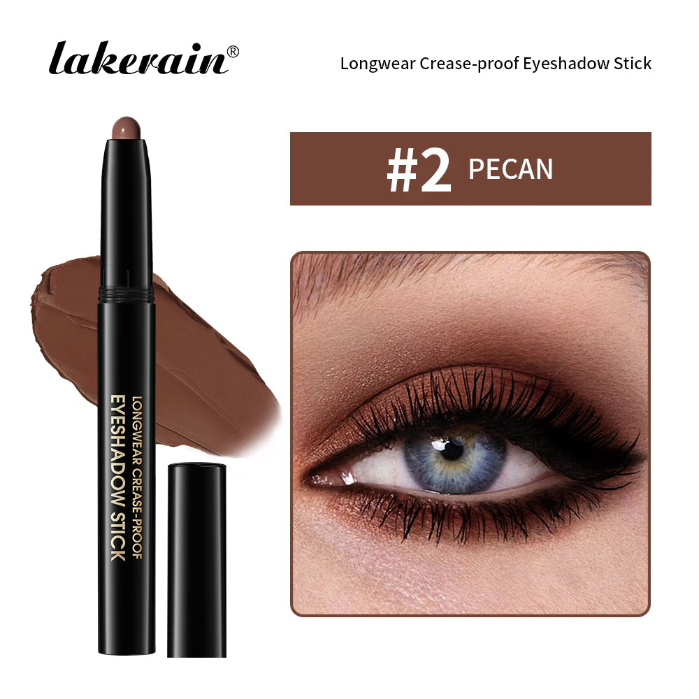 Lakerain Eyeshadow Stick Shimmer and Matte Long Lasting Waterproof Highlighter Metallic Glitter Eye Shadow Pencil Cosmetics