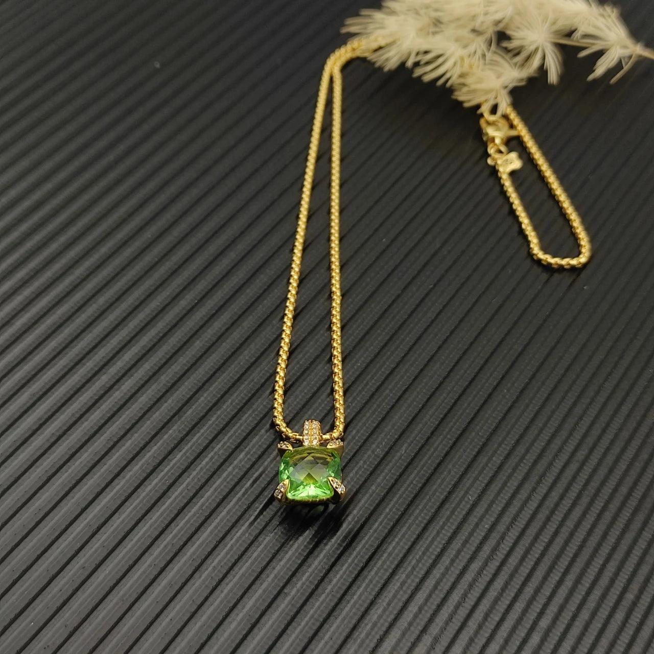 Zircon Square Diamond Cross Necklace Unisex Fine Jewelry
