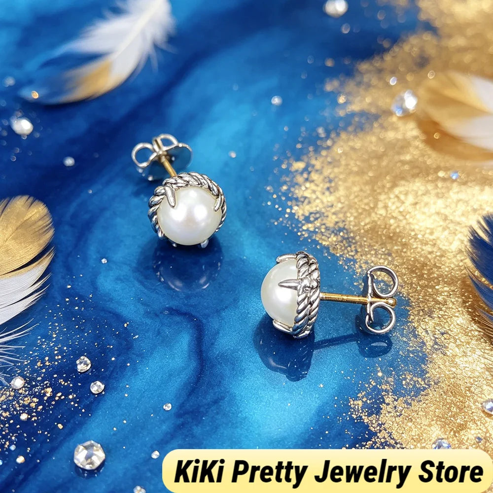 Sterling Silver Zircon Earrings 925 Elegant Gift Idea