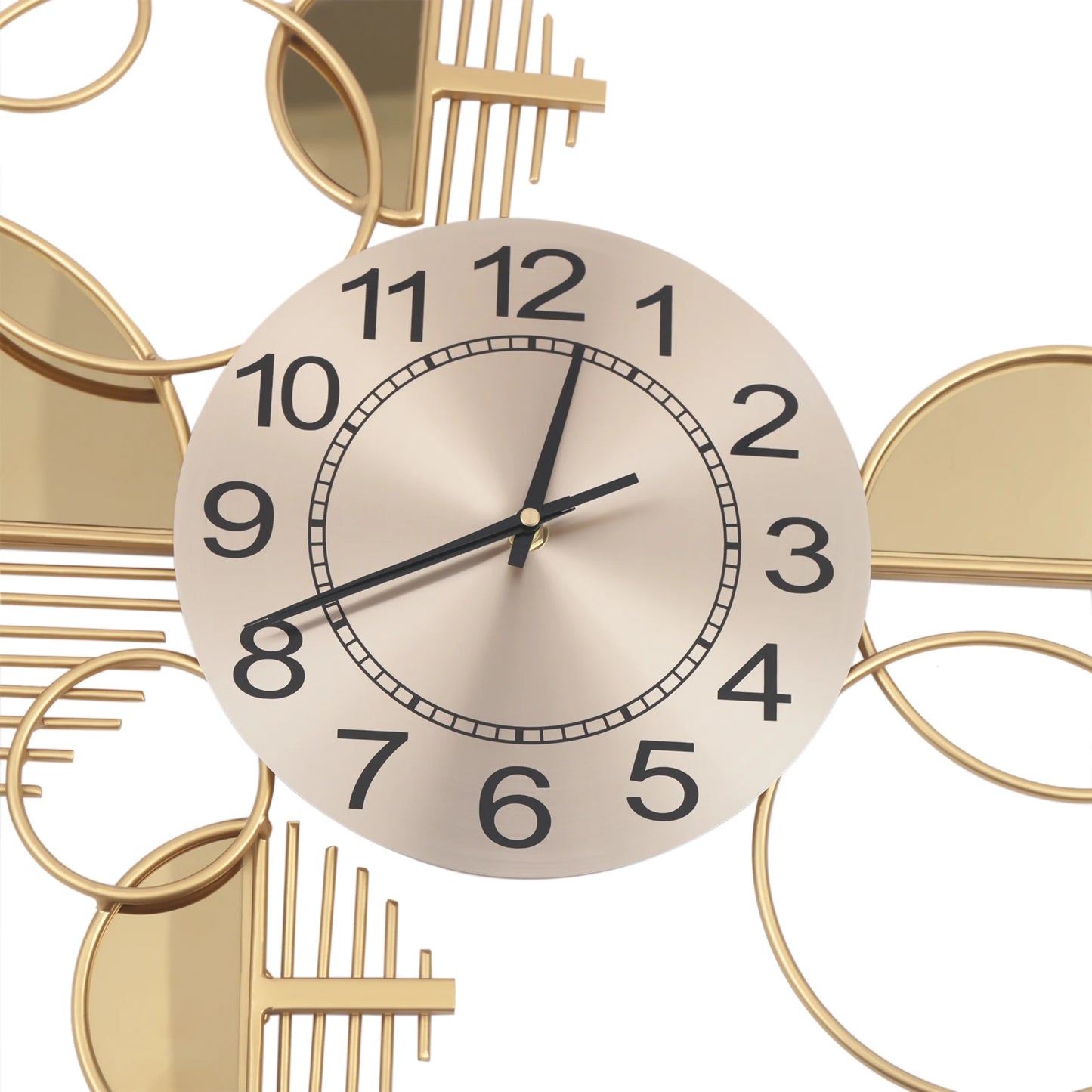 Modern Metal Wall Clock Battery Operated Silent Minimalist Decor