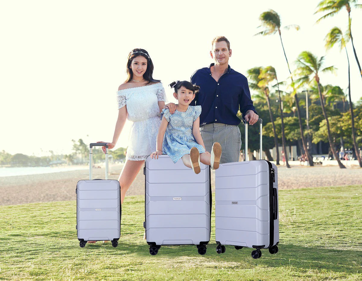 Travelhouse Hardshell Spinner Luggage Set Lightweight Three Piece