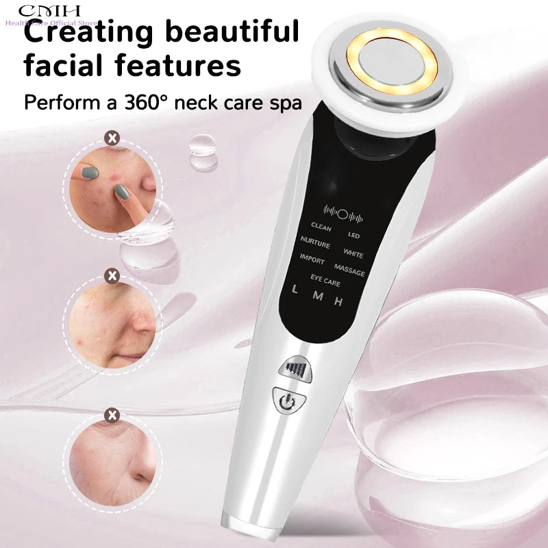 CMH 7 In 1 Facial Massager With LED Light Therapy Device