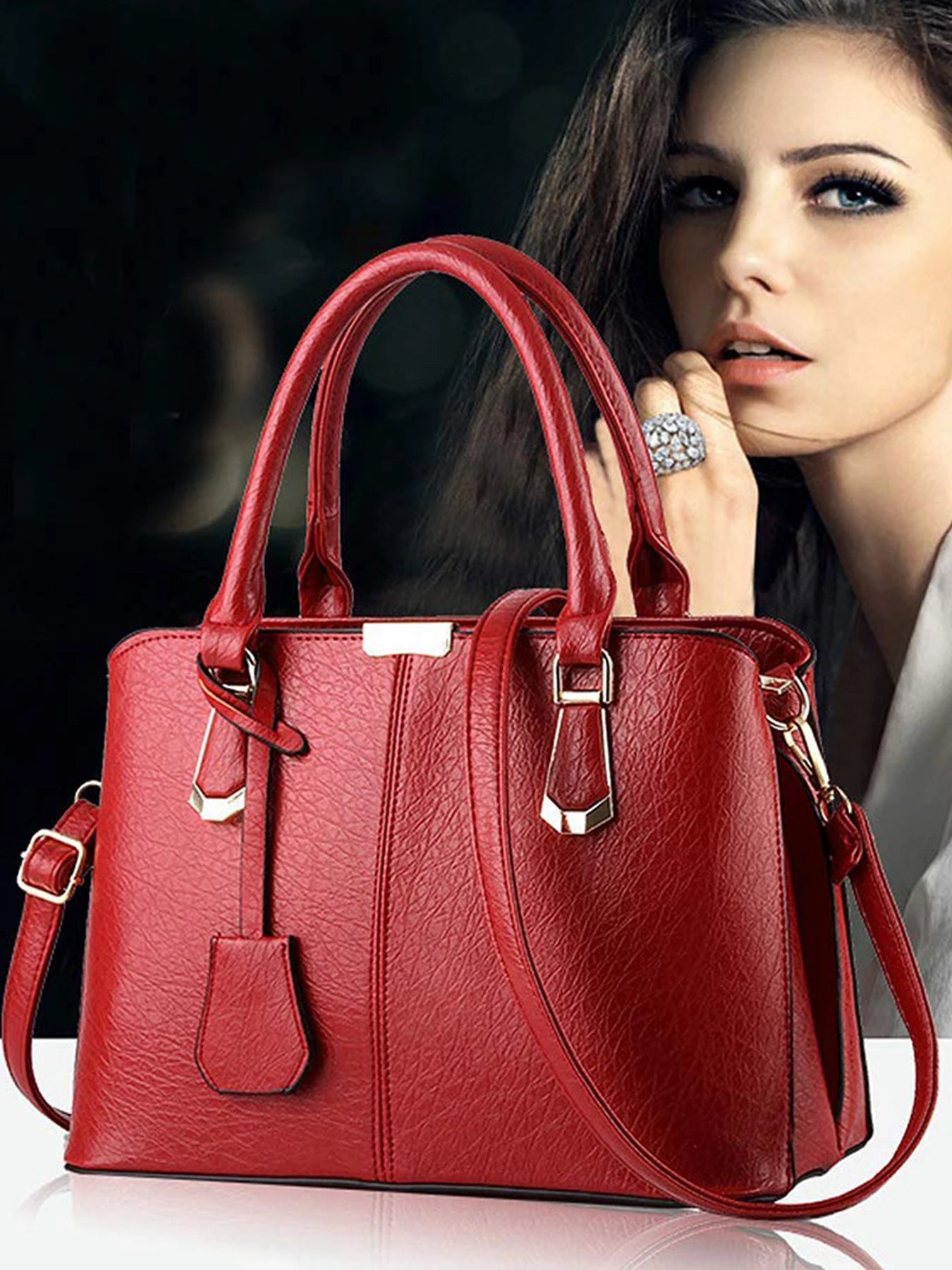 Pahajim Fashion Women's Handbag PU Leather Adjustable Handle Satchel Shoulder Bags Ladies Tote Casual for Outdoor Working Gifts for Women