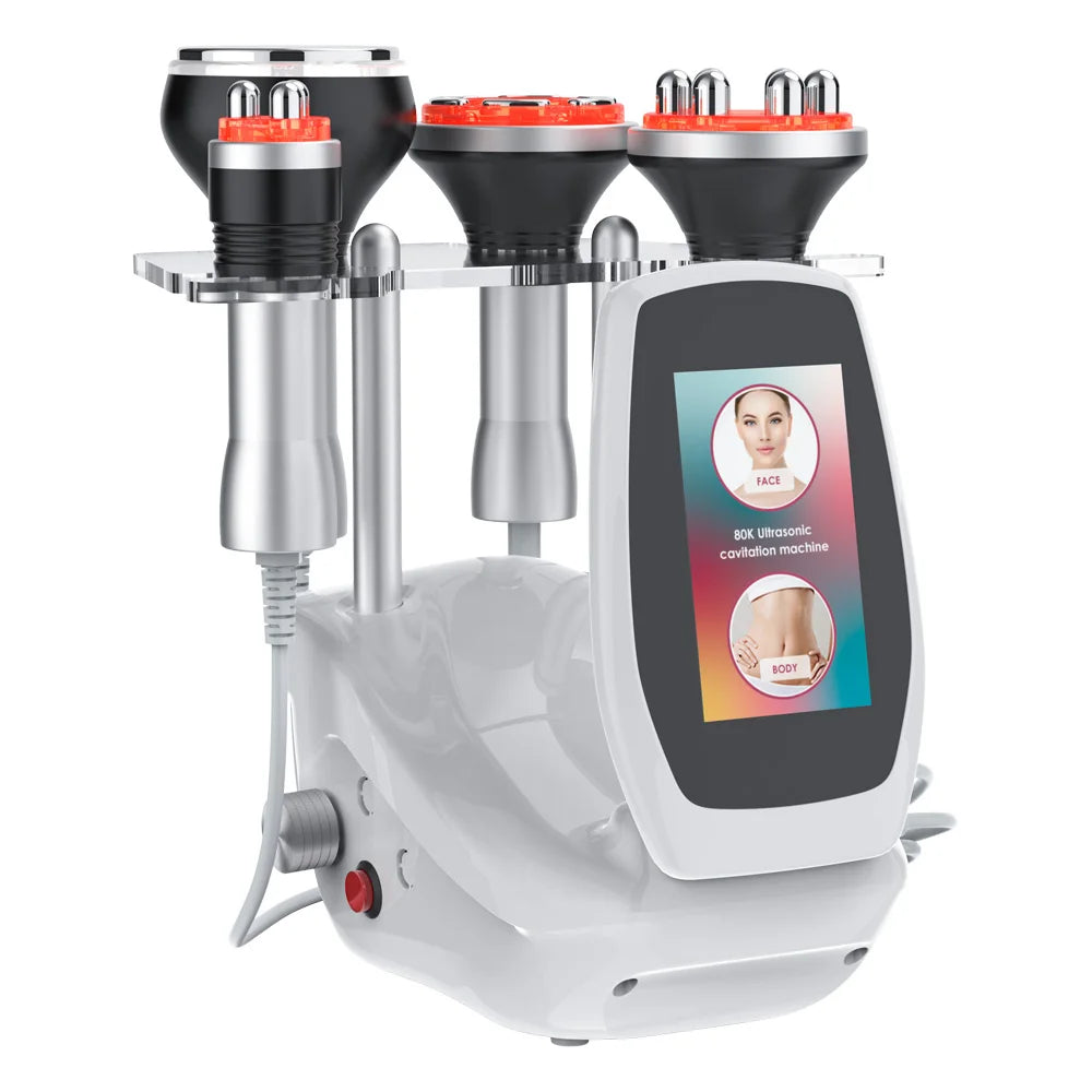 4 in 1 80K Cavitation Ultrasonic Body Slimming Machine Beauty Devic  Facial Massager Skin Tighten Face Lifting Vacuum Suction