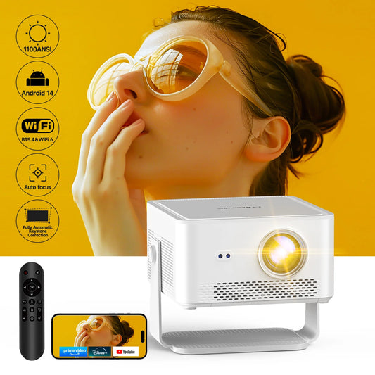 Magcubic HY450MAX Portable Outdoor Projector 1100ANSI 1080P Auto Focus 8K Support Android 14 WiFi6 Beam Mini Projector